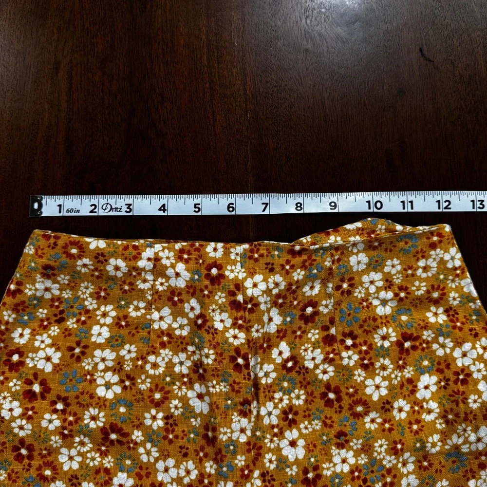 Reformation Ronan Linen Floral Wide Leg Pants Size 0